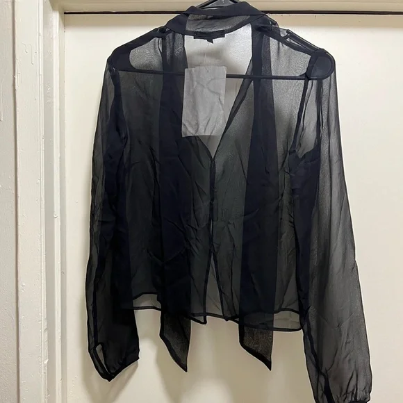 🚫SOLD🚫 Betsey Johnson Vintage Sheer Long Sleeve Blouse NWT - Picture 3 of 5